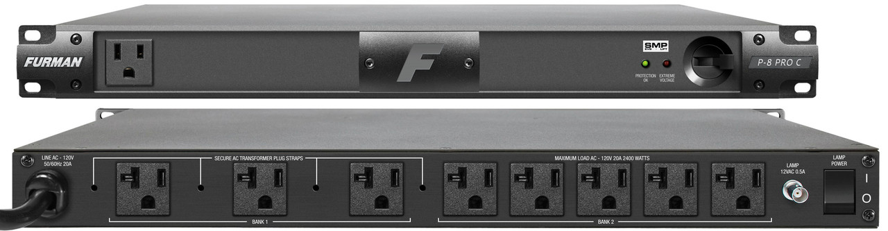 Furman 20A Advanced Power Conditioner W/SMP, No Lights, 9 Outlets