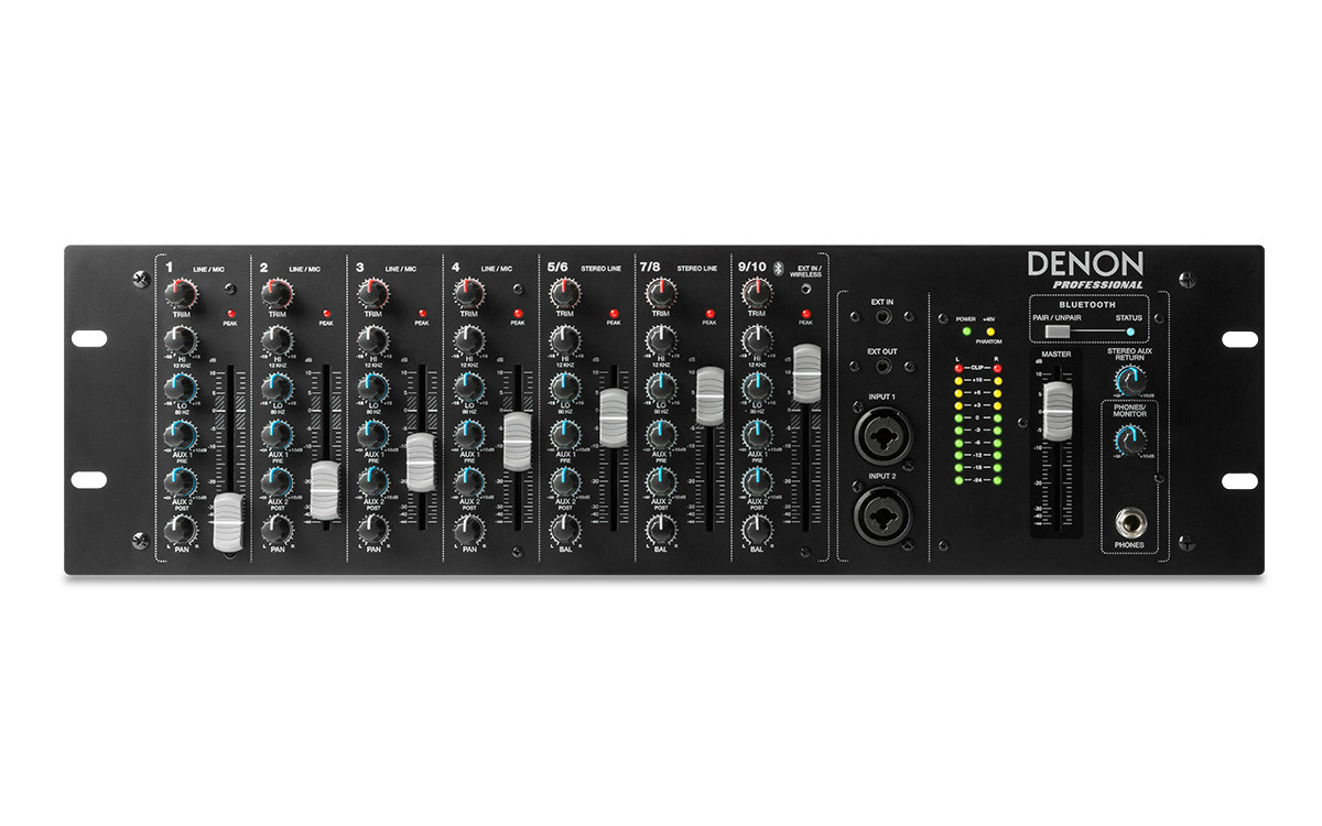 Denon Professional 10-Channel Rackmount Mixer with Bluetooth, DN