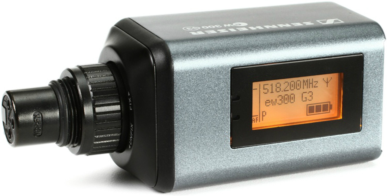 Sennheiser Plug-on transmitter with phantom power (+48V) and selectable RF  output power of 10 or 30 mW (566-608 MHz), SKP300G3-G