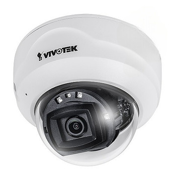 VIVOTEK FD839-EHV-1Y VORTEX 5MP Outdoor IP66/IK10 IP Dome Camera with 2.8 mm Remote Focus P-Iris Lens and 1-Year Vortex Standard Cloud License, White