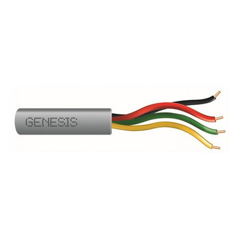 Genesis 21031109 22/4 Solid Unshielded Riser Cable, CMR, 1000 ft, Gray