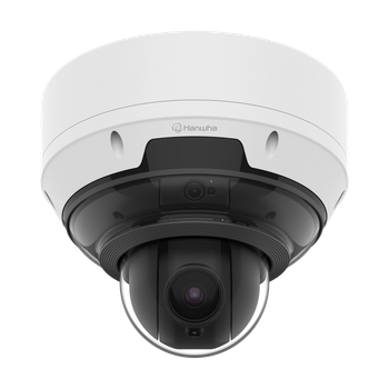 Hanwha Vision PNM-C19183RVTP 3CH + PTZ, AI, IR Multi directional outdoor camera / 5MP x 3CH + 4MP 18x PTZ - front