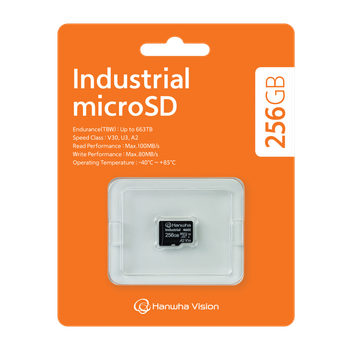 Hanwha Vision SPP-E256G MicroSD Storage card - front