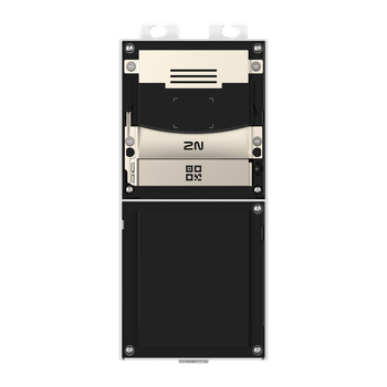 2N Access Unit QR reader, nickel - front view