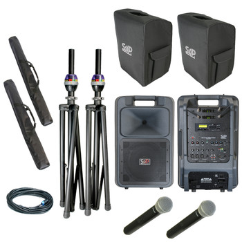 Sound Projections SM-5 Deluxe Dual 123-channel handheld wireless, & Bluetooth/MP3 pkg w/comp speaker, SM5-HH-HHBTDLX Sound Projections SM-5 Deluxe Dual 123-channel handheld wireless, & Bluetooth/MP3 pkg w/comp speaker, SM5-HH-HHBTDLX