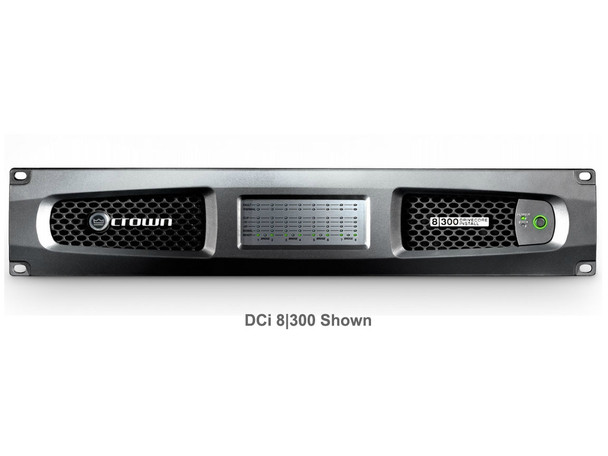 Crown Eight channel 300W @ 4 Ohm Analog Power Amplifier, 70V/100V, DCi8|300