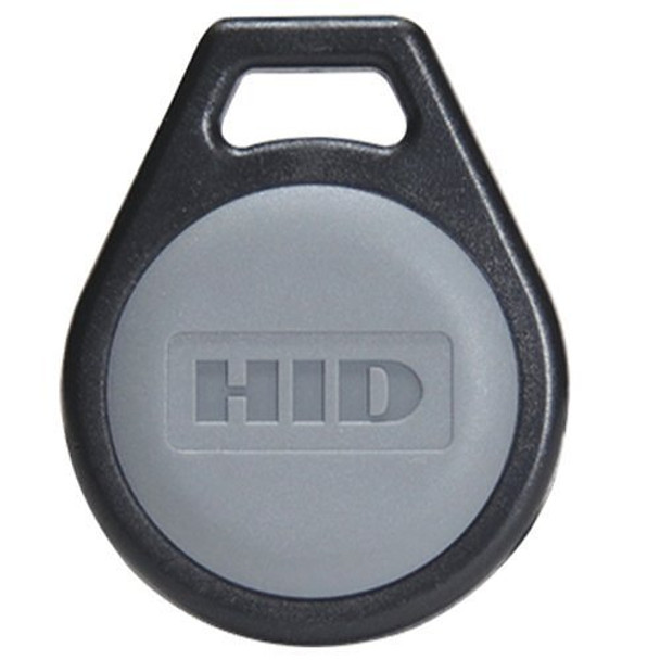 HID 5266PNNN Seos 8K Key Fob, SIO Programmed, No External ID Number, Black with Front HID Logo and Back Seos Logo, 5266PNNN