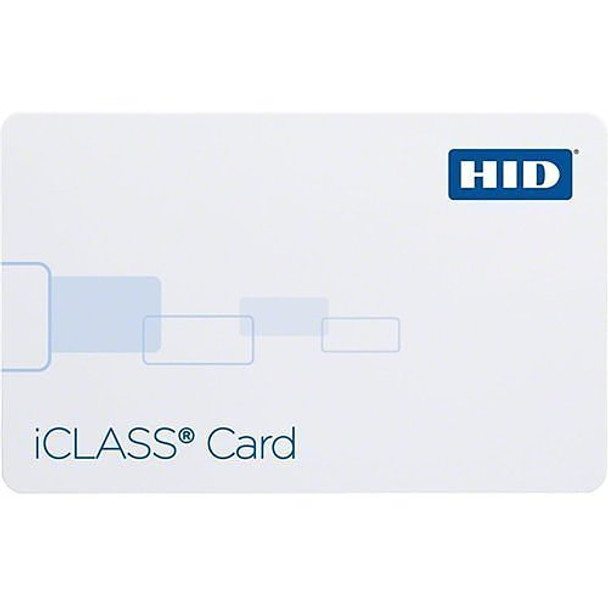 HID 2100PGGMN iCLASS 2K Card, Programmed with Standard iCLASS Access Control Application, Glossy Front and Back, Sequential Matching Encoded/Printed (Inkjetted), No Slot with Vertical Indicators, 2100PGGMN