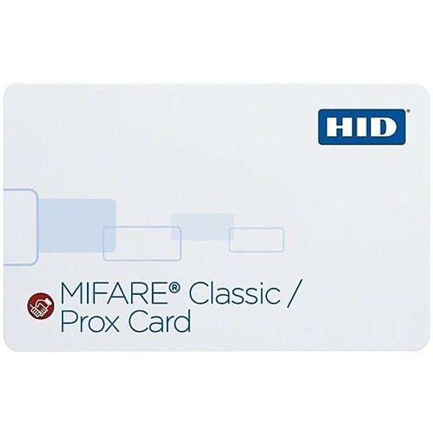 HID 3500RGGMNM MIFARE Classic Proximity Card, Front and Back Glossy Match, 3500RGGMNM
