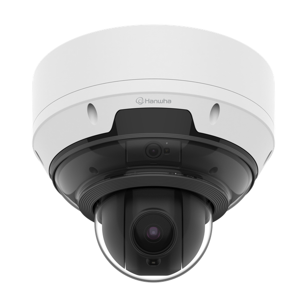 Hanwha Vision PNM-C19183RVTP 3CH + PTZ, AI, IR Multi directional outdoor camera / 5MP x 3CH + 4MP 18x PTZ - front