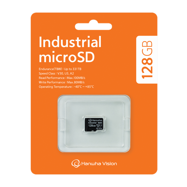 Hanwha Vision SPP-E128G MicroSD Storage card - front