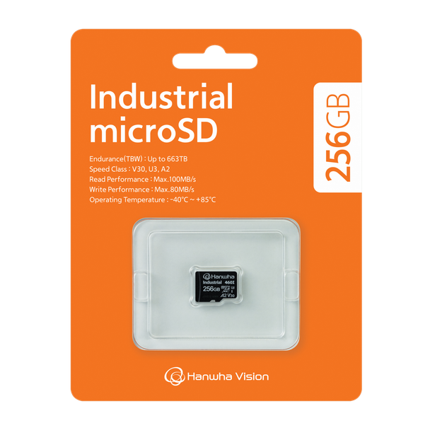 Hanwha Vision SPP-E256G MicroSD Storage card - front