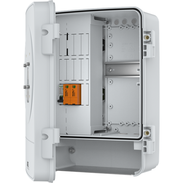 AXIS TQ1827-VE Safety Cabinet - angled view, door half open