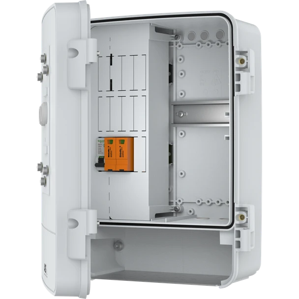 AXIS TQ1828-VE Safety Cabinet - angled view, door half open