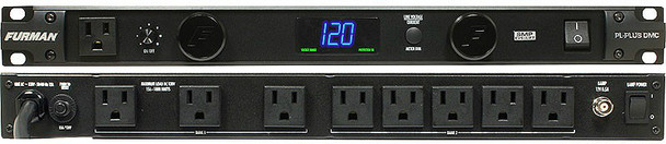 Furman 20A Advanced Power Cond/Lights W/SMP & Digital Volt/Amp Meter, 9 Outlets, 1RU, 10Ft Cord, PL-PRO DMC