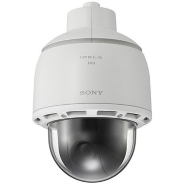 Sony Outdoor unitized SNC-EP580 Camera with heater and blower,  HPoE++ normal type,  pendant mount with clear lower dome, UNI-ONEP580C7