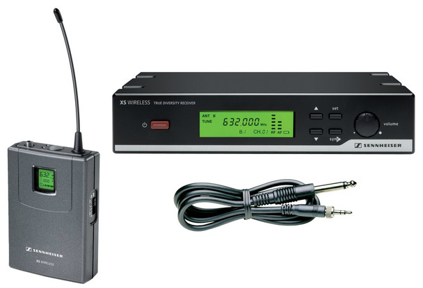 Sennheiser Instrument Set featuring SK20 bodypack transmitter, CI1 instrument cable, and EM10 true diversity receiver (614-638 MHz), XSW72-B