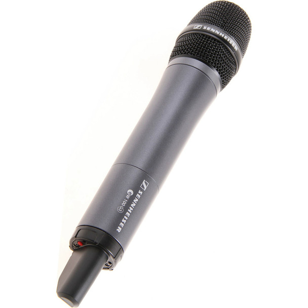 Sennheiser Handheld transmitter with e845 supercardioid dynamic capsule and MZQ1 mic clip (516-558 MHz), SKM100-845G3-A