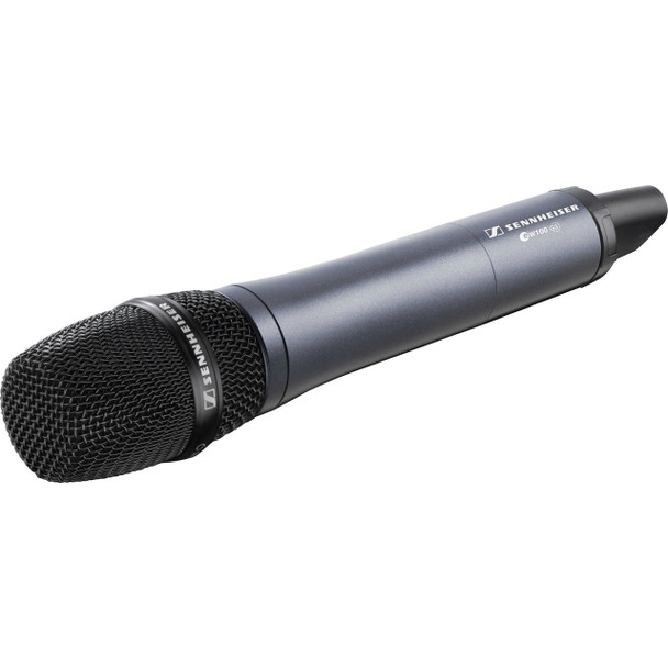 Sennheiser Handheld transmitter with e865 supercardioid condenser capsule and MZQ1 mic clip (566-608 MHz), SKM100-865G3-G