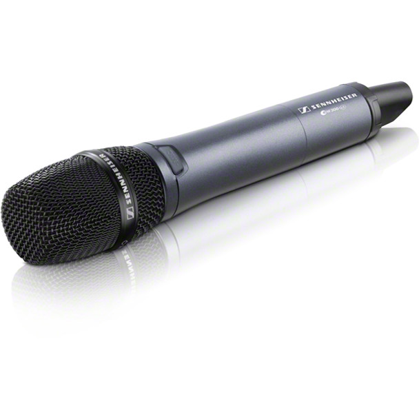 Sennheiser Handheld transmitter with programmable mute button, e835 cardioid dynamic capsule and MZQ1 mic clip. (516-558 MHz), SKM300-835G3-A