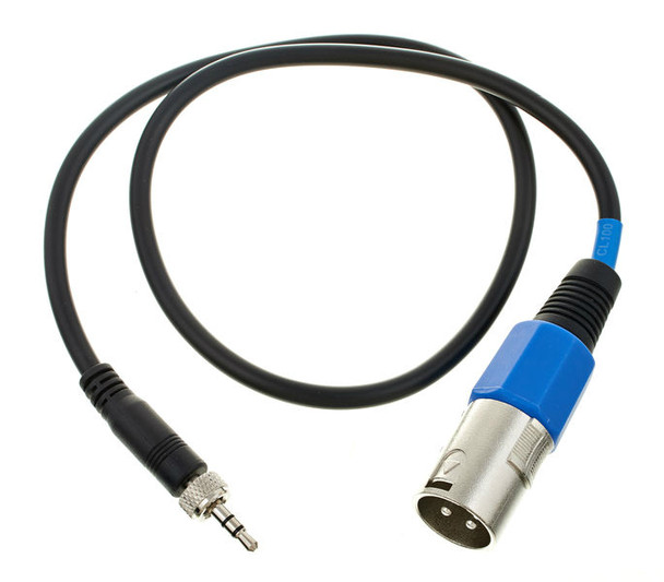 Sennheiser XLR unbalanced line output cable for EK100G3, male XLR to 3.5mm threaded ew connector, CL100
