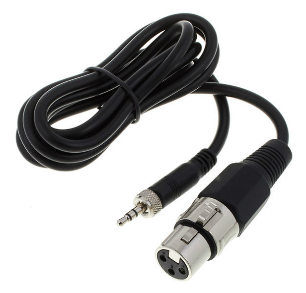 Sennheiser Line cable for ew bodypack transmitters, female XLR to 3.5mm threaded ew connector, CL2