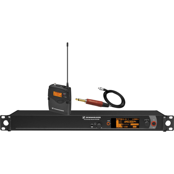 Sennheiser Single Channel Instrument System: (1) SK 2000XP bodypack transmitter with (1) CI1-4 instrument cable; (1) EM 2000 single channel recevier. Frequency range Aw (516 / 558 MHz), 2000BP1-INST-A