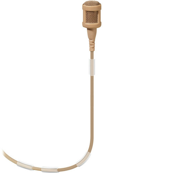 Sennheiser Ultra-miniature omni lavalier with 3.3 mm capsule, reduced sensitivity 5 mV/Pa, ultra-thin cable (1.1 mm) and 3.5mm locaking connector for evolution wireless. No accessories (beige), MKE1-EW-3