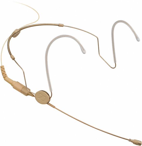 Sennheiser Lightweight headworn mic assembly with omni-directional MKE platinum capsule (beige), ew connector (3 oz.). Also available in a medium size variant (add -M)., HSP2-EW-3