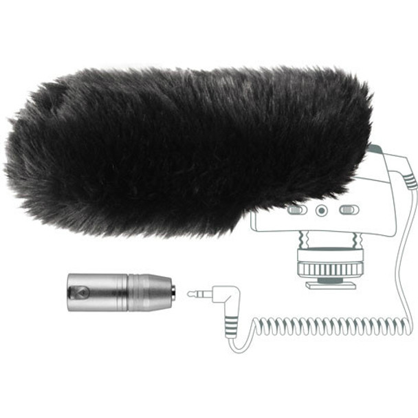 Sennheiser Hairy windscreen and XLR adapter accessory kit, MZW400