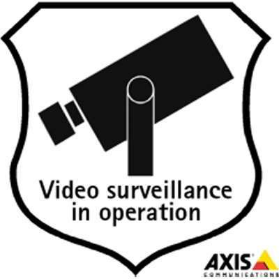 Axis Communications Surveillance Sticker | Pack of 50