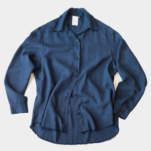 senscommon per-piece dye overshirt in a one-off colorway. Eco-friendly, must-touch and garment dyed long-sleeve shirt in the softest of Tencel™ lyocell fibers.