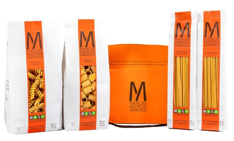 Mancini Variety Pack - Mezze Maniche, Fusilli, Spaghetti and Spaghettoni Quadrati