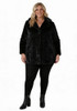 plus size black winter coat
