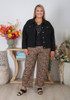 Plus Size Leopard All Over Stretch Dressy Pant