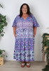 Plus Size Handcrafted Purple Boho Dress