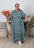 Plus Size Green Boho Dress