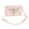 Pink Laser Cut Stars With Gold Buckle Cross Body Bag