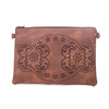 Tan Butterfly Inspired Laser Cut Bag