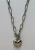 Silver Heart Pendant Chain Necklace