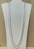 Silver Chain And Rope Link Necklace Silver Chain And Rope Link Necklace