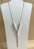 Silver and Rose Gold Beaded Tassle Necklace