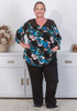 Plus Size Midnight Garden Elegance Top