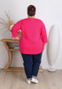 plus size fuchsia cotton top