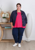 plus size fuchsia cotton top