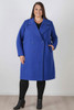 Plus size blue winter coat