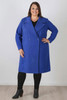 Plus size blue winter coat