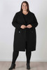 plus size black winter coat