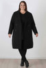 plus size black winter coat