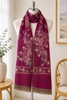 Hot Pink Boho Floral Scarf